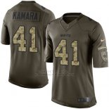 Camiseta NFL Limited Hombre New Orleans Saints 41 Alvin Kamara Verde Stitched 2015 Salute To Service