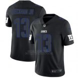Camiseta NFL Limited Hombre New York Giants 13 Odell Beckham Jr Negro Rush Impact