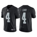 Camiseta NFL Limited Hombre Oakland Raiders 4 Derek Carr Negro Vapor Untouchable