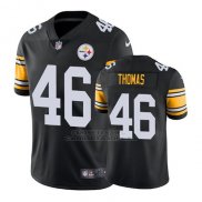 Camiseta NFL Limited Hombre Pittsburgh Steelers Matthew Thomas Negro Vapor Untouchable Throwback
