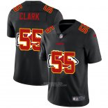 Camiseta NFL Limited Kansas City Chiefs 55 Clark Logo Dual Overlap Negro