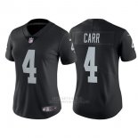 Camiseta NFL Limited Mujer Oakland Raiders 4 Carr Negro
