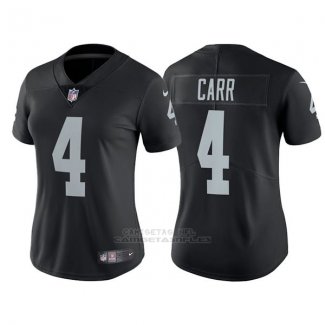 Camiseta NFL Limited Mujer Oakland Raiders 4 Carr Negro
