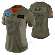 Camiseta NFL Limited Mujer Tennessee Titans Eddie George 2019 Salute To Service Verde