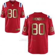 Camiseta New England Patriots Amendola Rojo Nike Gold Game NFL Hombre