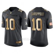 Camiseta New England Patriots Garoppolo Negro 2016 Nike Gold Anthracite Salute To Service NFL Hombre