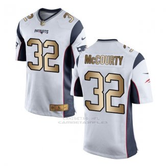 Camiseta New England Patriots Mccourty Blanco Nike Gold Game NFL Hombre