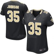 Camiseta New Orleans Saints Johnson Negro Nike Game NFL Mujer