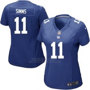 Camiseta New York Giants Simms Azul Nike Game NFL Mujer
