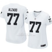 Camiseta Oakland Raiders Alzado Blanco Nike Game NFL Mujer