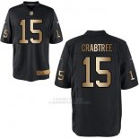 Camiseta Oakland Raiders Crabtree Negro Nike Gold Game NFL Hombre