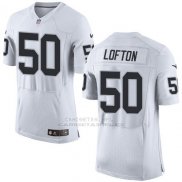 Camiseta Oakland Raiders Lofton Blanco Nike Elite NFL Hombre