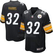 Camiseta Pittsburgh Steelers Harris Negro Nike Game NFL Nino