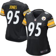 Camiseta Pittsburgh Steelers Jones Negro Nike Game NFL Mujer