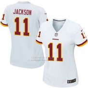 Camiseta Washington Commanders Jackson Blanco Nike Game NFL Mujer