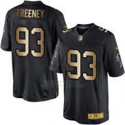 Camiseta Atlanta Falcons Freeney Negro Nike Gold Elite NFL Hombre