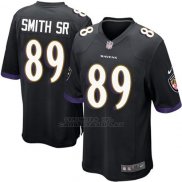 Camiseta Baltimore Ravens Smith Sr Negro Nike Game NFL Hombre