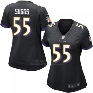 Camiseta Baltimore Ravens Suggs Negro Nike Game NFL Mujer