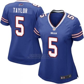 Camiseta Buffalo Bills Taylor Azul Nike Game NFL Mujer