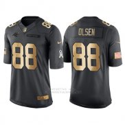 Camiseta Carolina Panthers Olsen Negro 2016 Nike Gold Anthracite Salute To Service NFL Hombre