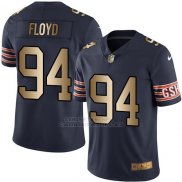Camiseta Chicago Bears Floyd Profundo Azul Nike Gold Legend NFL Hombre