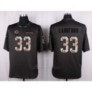 Camiseta Chicago Bears Langford Apagado Gris Nike Anthracite Salute To Service NFL Hombre