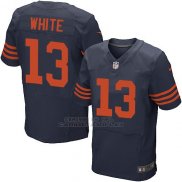 Camiseta Chicago Bears White Apagado Azul Nike Elite NFL Hombre