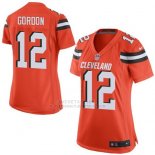 Camiseta Cleveland Browns Gordon Naranja Nike Game NFL Mujer