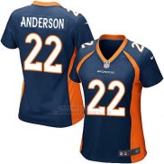 Camiseta Denver Broncos Anderson Azul Oscuro Nike Game NFL Mujer