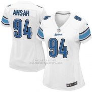 Camiseta Detroit Lions Ansah Blanco Nike Game NFL Mujer