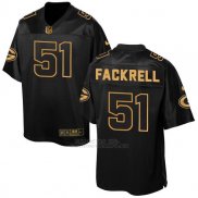 Camiseta Green Bay Packers Fackrell 2016 Negro Nike Elite Pro Line Gold NFL Hombre