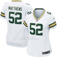Camiseta Green Bay Packers Matthews Blanco Nike Game NFL Mujer
