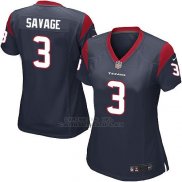 Camiseta Houston Texans Savage Negro Nike Game NFL Mujer