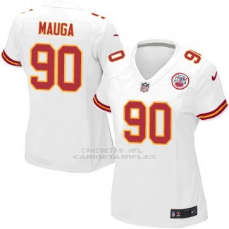 Camiseta Kansas City Chiefs Mauga Blanco Nike Game NFL Mujer