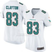 Camiseta Miami Dolphins Clayton Blanco Nike Game NFL Mujer