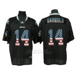 Camiseta NFL Elite Hombre New York Jets 14 Sam Darnold Alternate USA Flag Fashion Negro