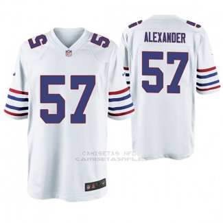 Camiseta NFL Game Hombre Buffalo Bills Lorenzo Alexander Throwback Blanco