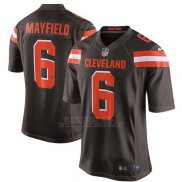 Camiseta NFL Game Hombre Cleveland Marrons 6 Baker Mayfield 2018 NFL Draft Pick