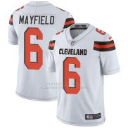 Camiseta NFL Game Hombre Cleveland Marrons 6 Baker Mayfield Blanco Vapor Untouchable
