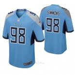 Camiseta NFL Game Hombre Tennessee Titans Jeffery Simmons Azul