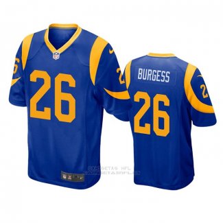 Camiseta NFL Game Los Angeles Rams 26 Terrell Burgess Azul