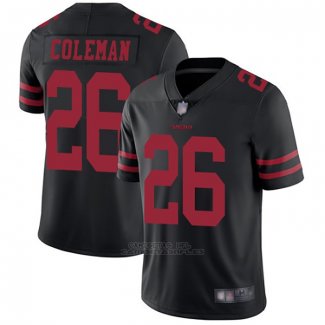Camiseta NFL Game San Francisco 49ers 26 Tevin Coleman Alternate Negro