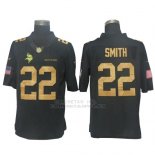 Camiseta NFL Gold Limited Hombre Minnesota Vikings 22 Smith Negro