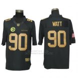 Camiseta NFL Gold Limited Hombre Pittsburgh Steelers 90 Watt Negro