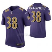 Camiseta NFL Legend Hombre Baltimore Ravens Stanley Jean Baptiste Violeta Color Rush