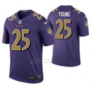 Camiseta NFL Legend Hombre Baltimore Ravens Tavon Young Violeta Color Rush