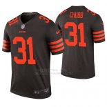 Camiseta NFL Legend Hombre Cleveland Browns Nick Chubb Marron Color Rush