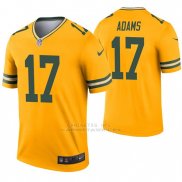 Camiseta NFL Legend Hombre Verde Bay Packers 17 Davante Adams Inverted Oro