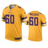 Camiseta NFL Legend Minnesota Vikings Kenny Willekes Inverted Oro