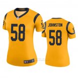 Camiseta NFL Legend Mujer Los Angeles Rams Clay Johnston Oro Color Rush